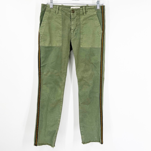 Nili Lotan Jenna Pants Side Stripe Raw Hem - Picture 1 of 8